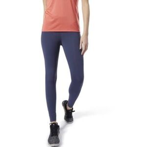 Reebok Navy Blue Women's Lux Tights‎ 2.0 Leggings Pants Running Athletic  Size M